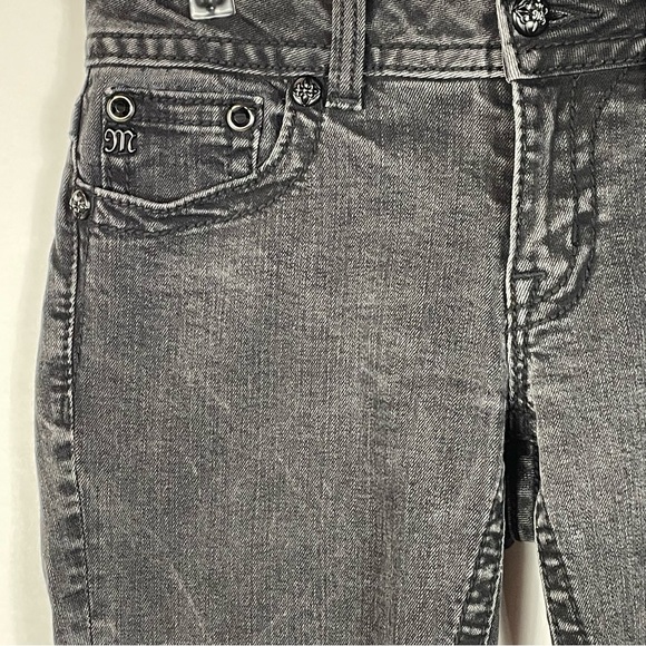 Miss Me Medium Wash Black Skinny Jeans Stretch Denim 31x29 Juniors Size 29 - Picture 5 of 16